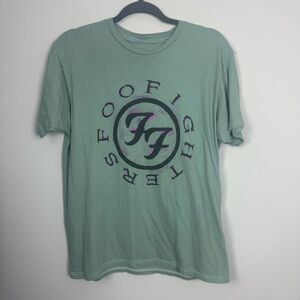 FOO FIGHTERS | Green & Purple Short Sleeve Double-Sided Band Tee Unisex Size M